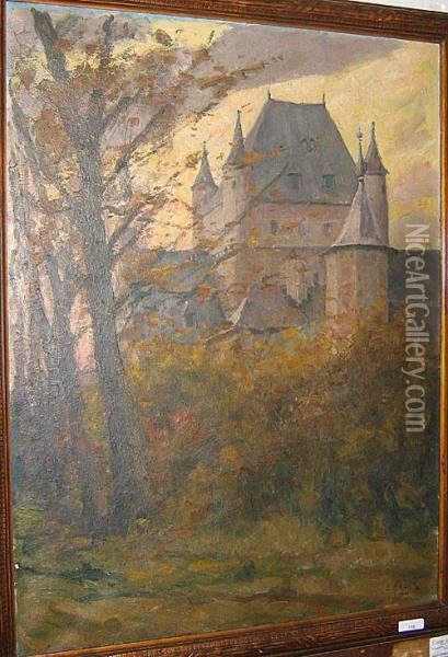 Le Chateau Oil Painting - Leopold Haeck