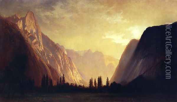 Yosemite Valley Oil Painting - Gilbert Davis Munger
