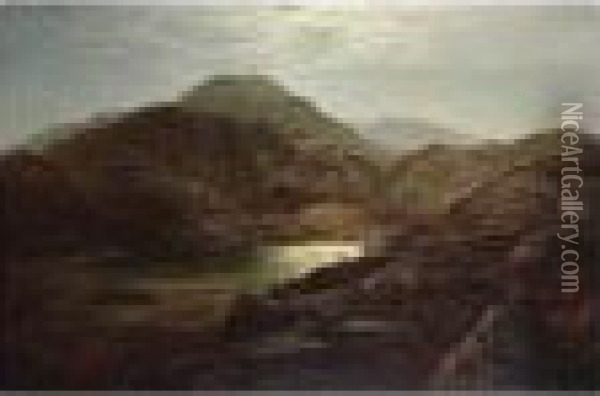 Peaceful Loch Oil Painting - Arthur Gilbert
