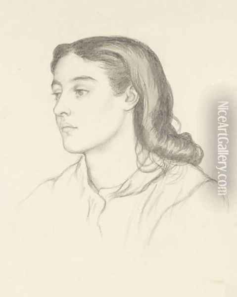Miss Robinson (Mrs. Fernandez) Oil Painting - Dante Gabriel Rossetti