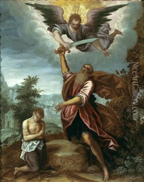 The Sacrifice Of Isaac Oil Painting - Gaspard Rem