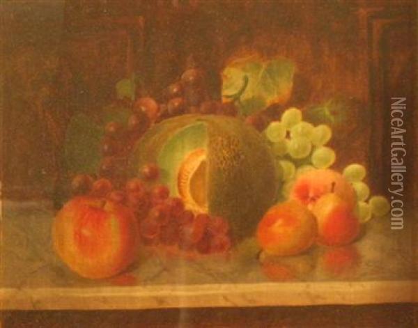 Still Life With Fruit Oil Painting - F. Endicott