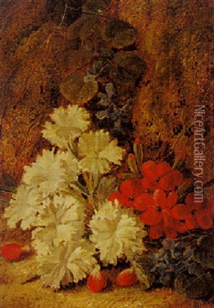 Still Life Of Flowers Oil Painting - Vincent Clare