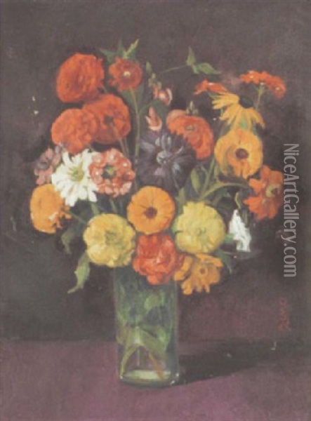 Blumenstilleben Oil Painting - Ottilie W. Roederstein