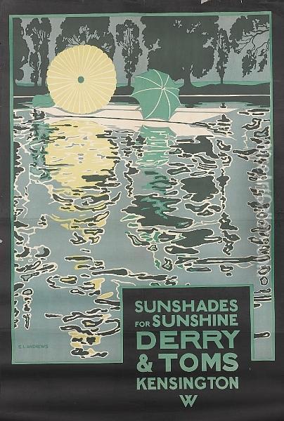 Sunshades For Sunshine Derry & Toms Oil Painting - A. Andrews