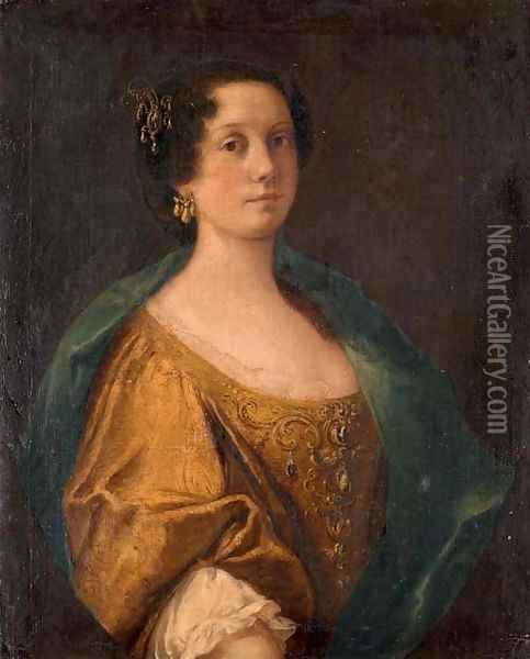 Portrait of a noblewoman Oil Painting - Anton Domenico Gabbiani