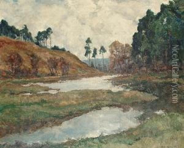 Marsh And Woodland Oil Painting - Wilhelm Blanke