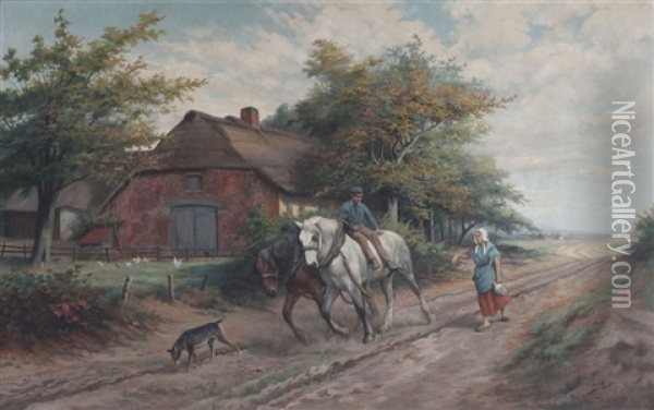 Septemberdag Oil Painting - Jef Louis Van Leemputten