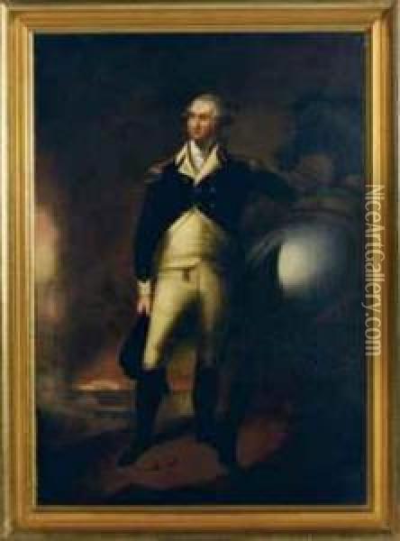 Portrait Of George Washington At Dorchester Heights Oil Painting - Gilbert Stuart
