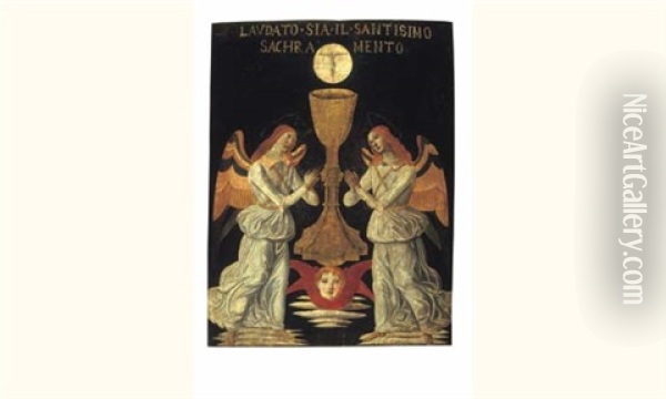 L'adoration De L'eucharistie Oil Painting - Filippo (Filippino) Lippi