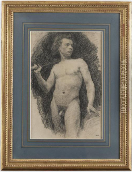 Academie - Homme Nu Debout Oil Painting - Ignace Henri Jean Fantin-Latour