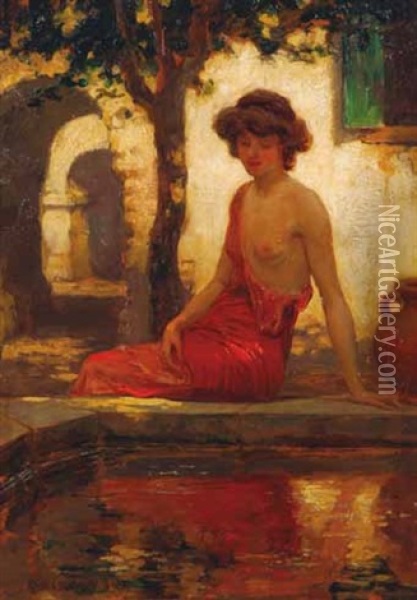 Reflections Oil Painting - William Hounsom Byles