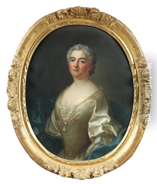 Portrait De Dame De Qualite Oil Painting - Jean Marc Nattier