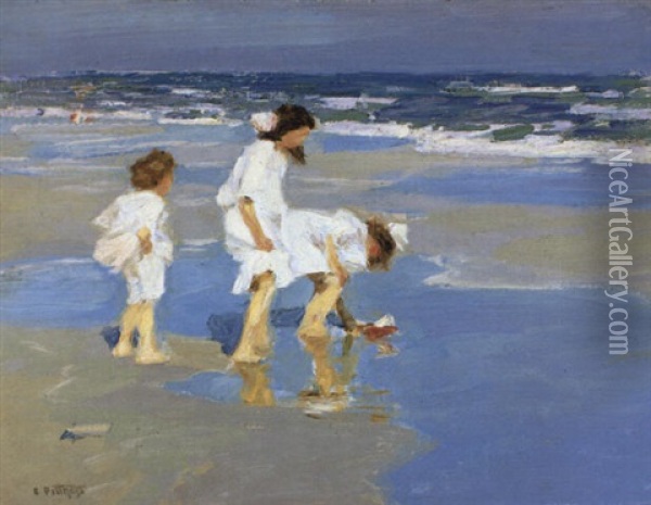 Three Little Maids Oil Painting - Edward Henry Potthast