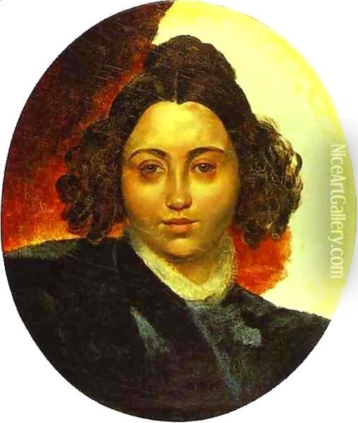 Portrait of Baroness I I Klodt Oil Painting - Jules-Elie Delaunay