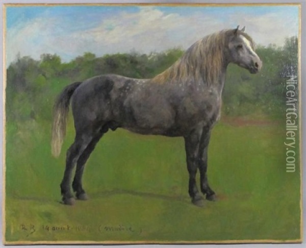 Madere, Etalon Gris Pommele Oil Painting - Rosa Bonheur