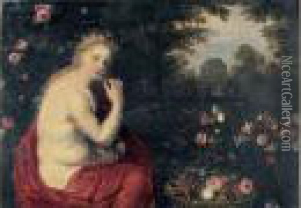 Flore Ou L'allegorie De L'odorat Oil Painting - Jan The Elder Brueghel