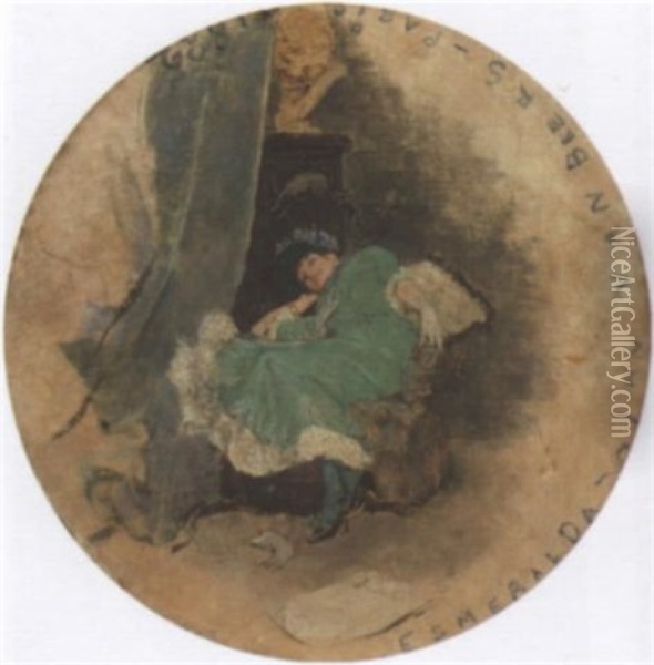 Esmeralda Oil Painting - Jan van Beers