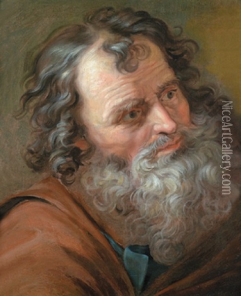 Bildnis Eines Alten Mannes (hl. Petrus?) - Ritratto Di Vecchio (san Pietro?) Oil Painting - Benedetto Luti