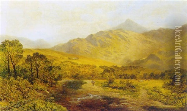 In The Duddow Valley, Cumber Oil Painting - James Peel