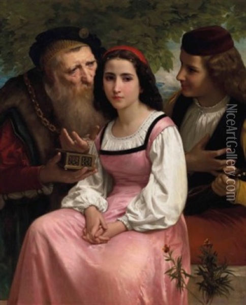 Entre La Richesse Et L'amour Oil Painting - William-Adolphe Bouguereau