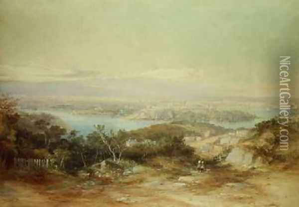 View of Sydney Looking From the North Shore Towards the City Oil Painting - Conrad Martens