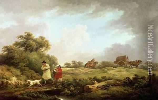 Windy Day Oil Painting - George Morland
