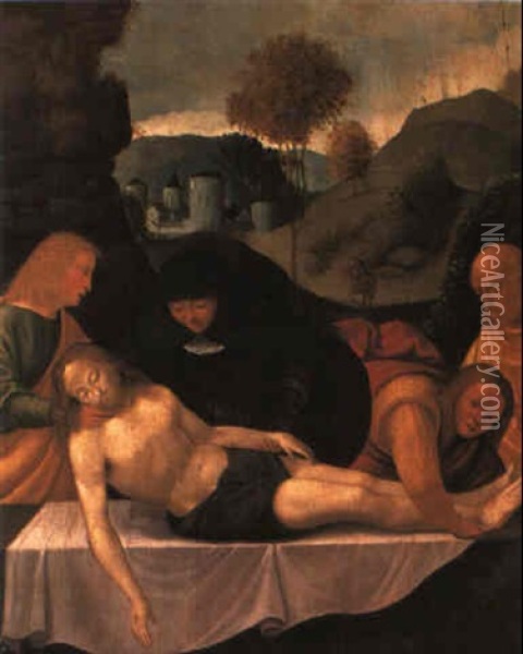 The Lamentation Oil Painting - Bartolomeo (il Bramantino) Suardi
