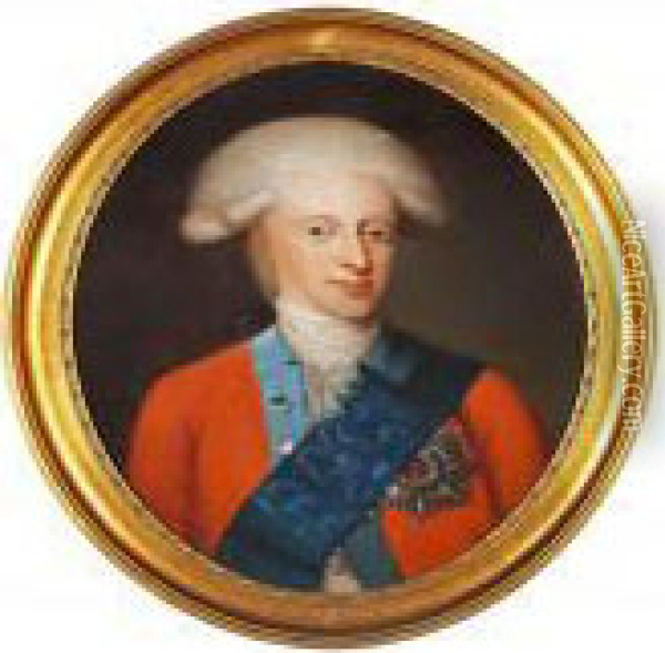 Portrait Of King Frederik Vi Of Denmark Oil Painting - Jens Juel