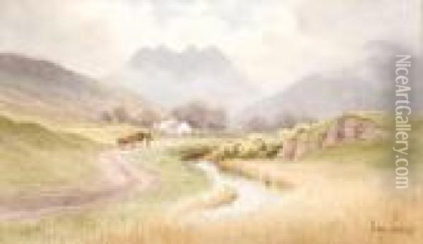 Slieve Bernagh Oil Painting - Joseph Carey Carey