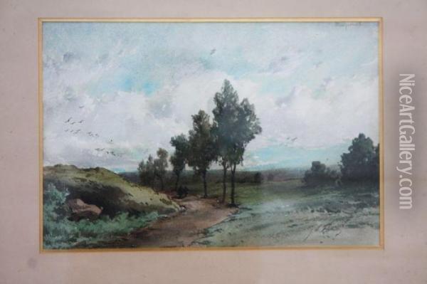 Vue De Chemin De Campagne A Montfermeil Oil Painting - William Georges Thornley