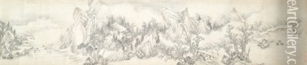 Winterliche Flusslandschaft Oil Painting -  Wen Zhenheng