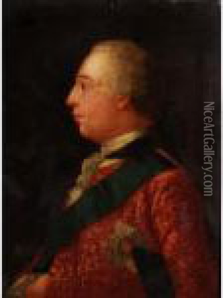 Portrait Of George Iii, And Queen Charlotte Oil Painting - Allan Ramsay