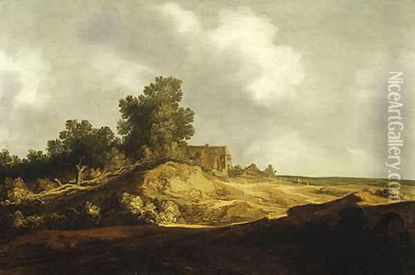 Landscape with a Cottage 1629 Oil Painting - Pieter Molijn