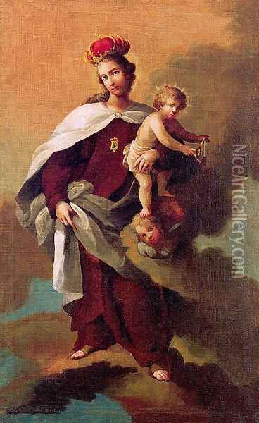 The Madonna of the Carmelites Oil Painting - Rafael Jimeno y Planes