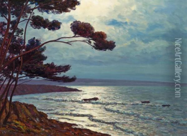 Mediterranean Seashore Oil Painting - Arsene Chabanian