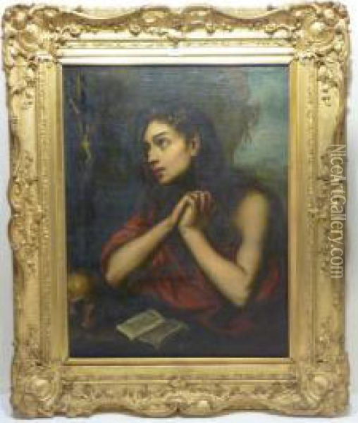 The Penitent Magdalene Oil Painting - Domenico Tintoretto