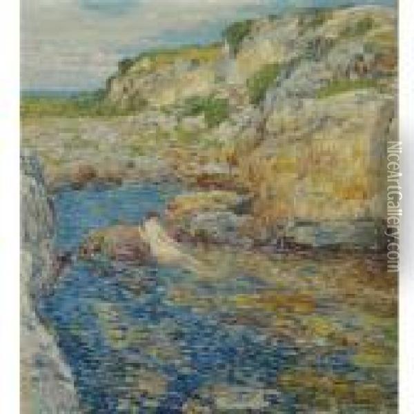 Rockweed Pool Oil Painting - Frederick Childe Hassam