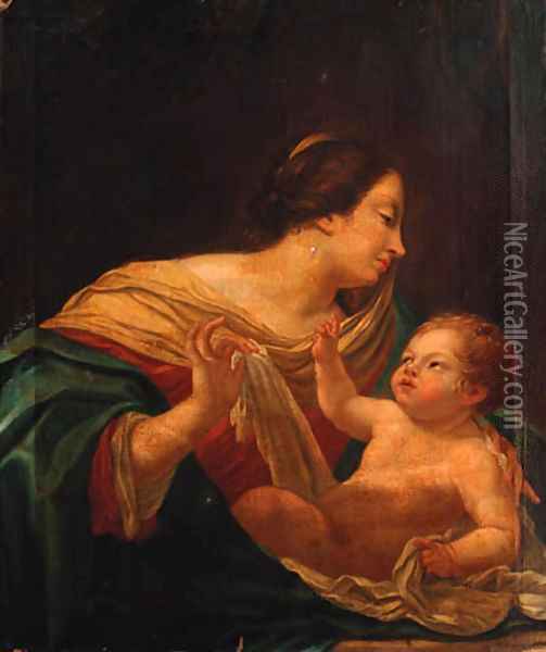 The Madonna and Child 2 Oil Painting - Simon Vouet