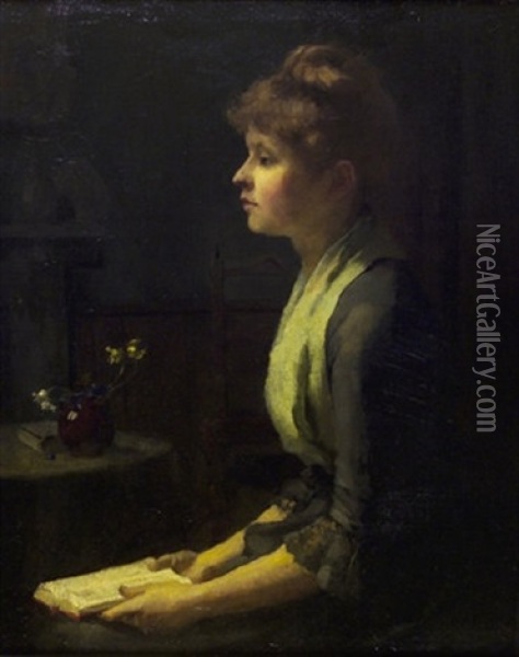 Study Of A Young French Woman Oil Painting - Sarah Cecilia Harrison