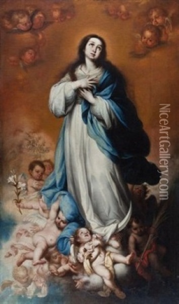 Inmaculada Concepcion Oil Painting - Miguel Alonso De Tovar