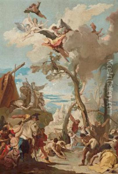 La Pioggia Di Manna Oil Painting - Giovanni Battista Tiepolo