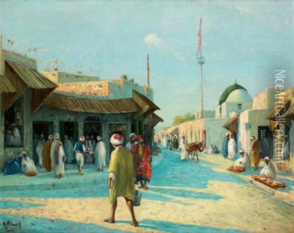 Marche A Tunis Oil Painting - Vincent Manago