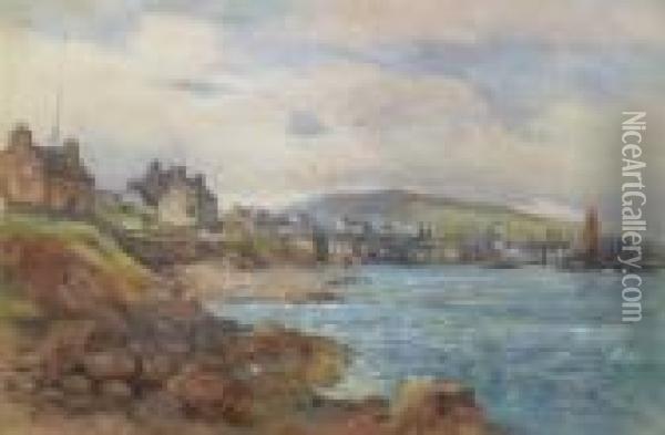 View Of The Harbour, Stromness, Orkney Oil Painting - James Scott Kinnear