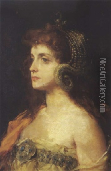 Dalila Oil Painting - Henri Leopold Levy
