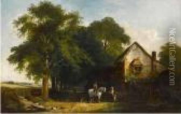 Rast Bei Einemwirtshaus Oil Painting - William Joseph Shayer