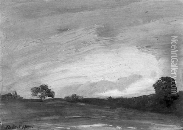 Flat Landscape At Black Walnut, Pa. Oil Painting - Robert Henri