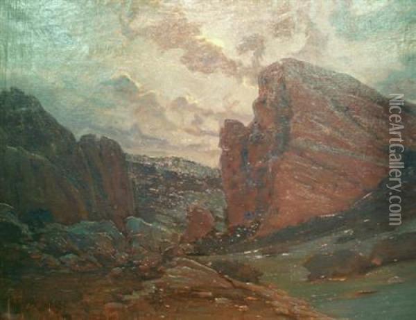 Mountainous Landscape Oil Painting - Robert Sewell Van Vorst