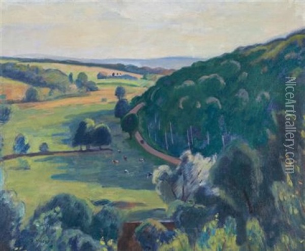 Valhalla Landscape Oil Painting - Samuel Halpert