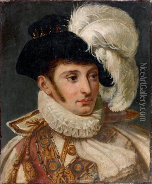 Portrait De Jerome Bonaparte, Roi De Westphalie Oil Painting - Antoine-Jean Gros